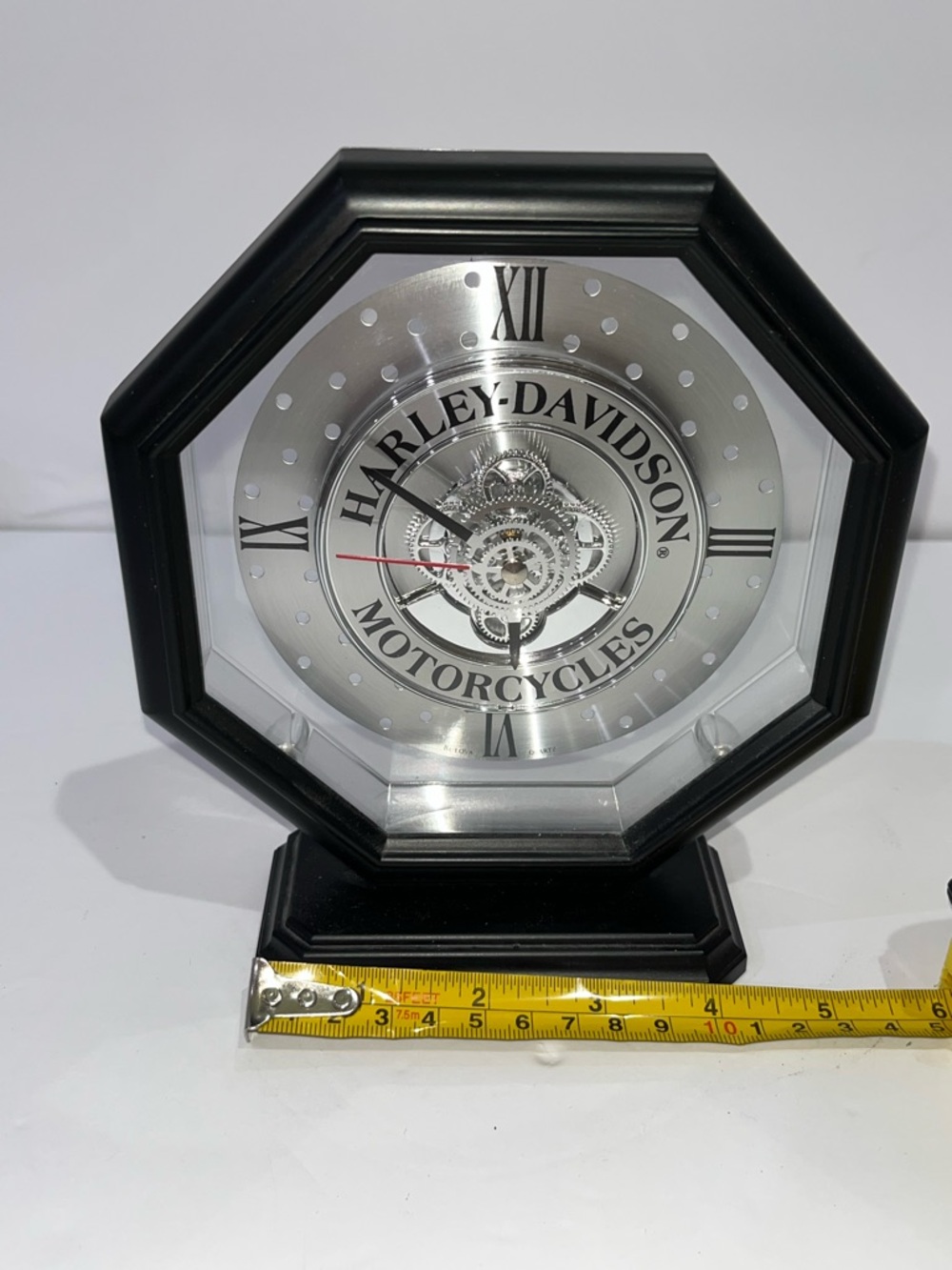 Harley-Davidson Bulova Collectible Octagonal Gear Clock